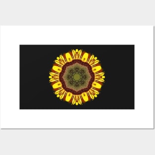 Sunflower Yellow Aesthetic Oil Painting Pattern Posters and Art